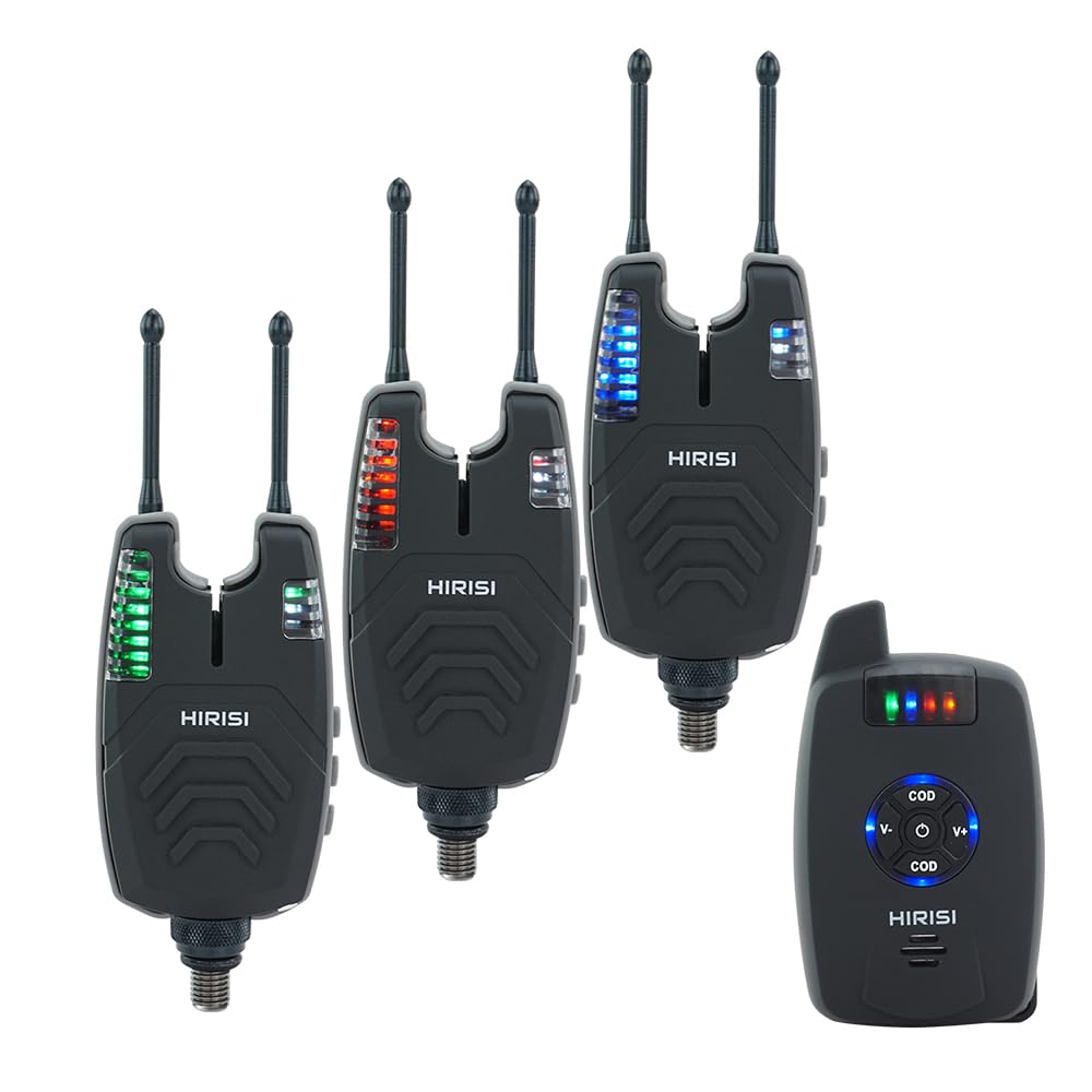 Hirisi Tackle Set 4 Allarmi e 1 Ricevitore per Carpa