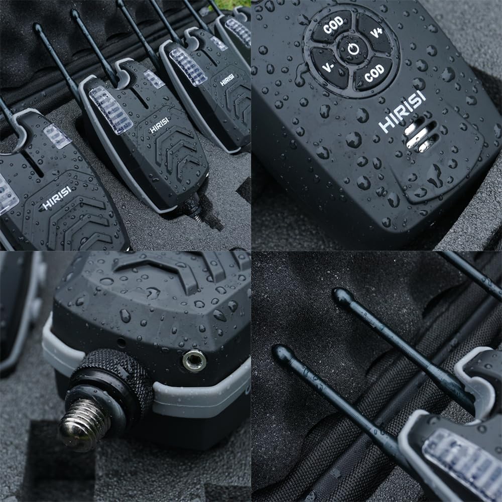 Hirisi Tackle Set 4 Allarmi e 1 Ricevitore per Carpa - immagine 2