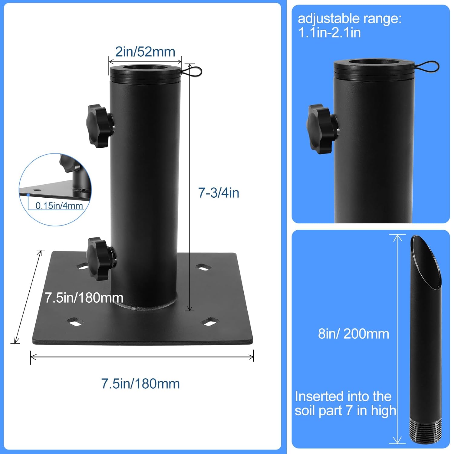 Lalafancy Base per Ombrellone da Patio Multifunzionale - immagine 2