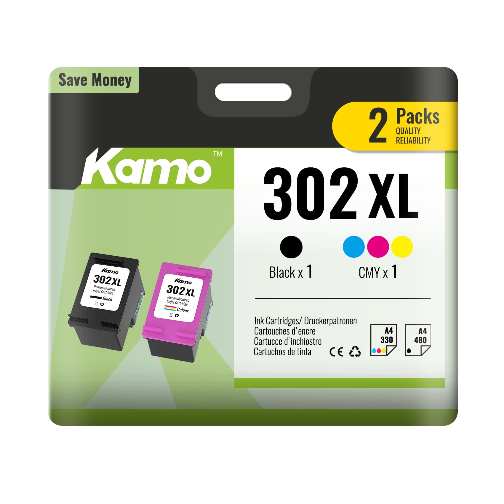 Kamo 302XL Multipack Cartucce Compatibili HP 302