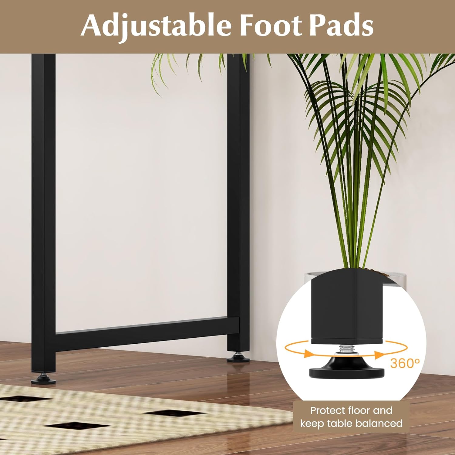 Fantask Scrivania da Ufficio 100cm, Marrone Rustico - immagine 4