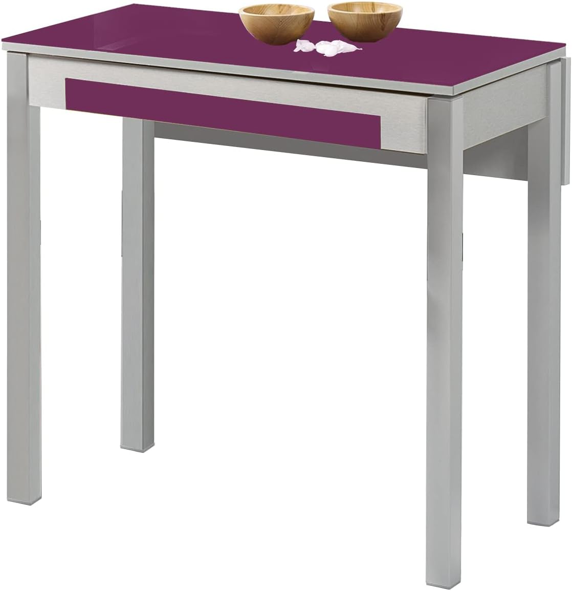 Astimesa Tavolo da Cucina con Ala Caduta, Melanzana