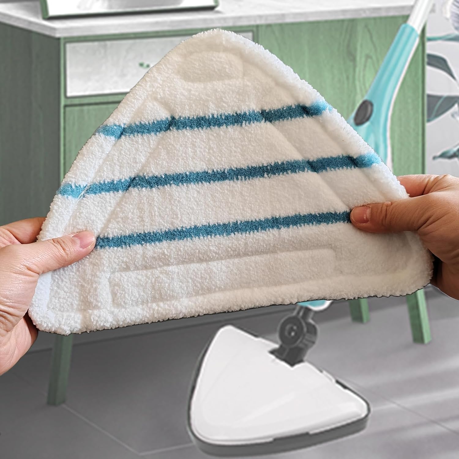 2 Panni Ricambio Lavabile per Scopa a Vapore - immagine 5