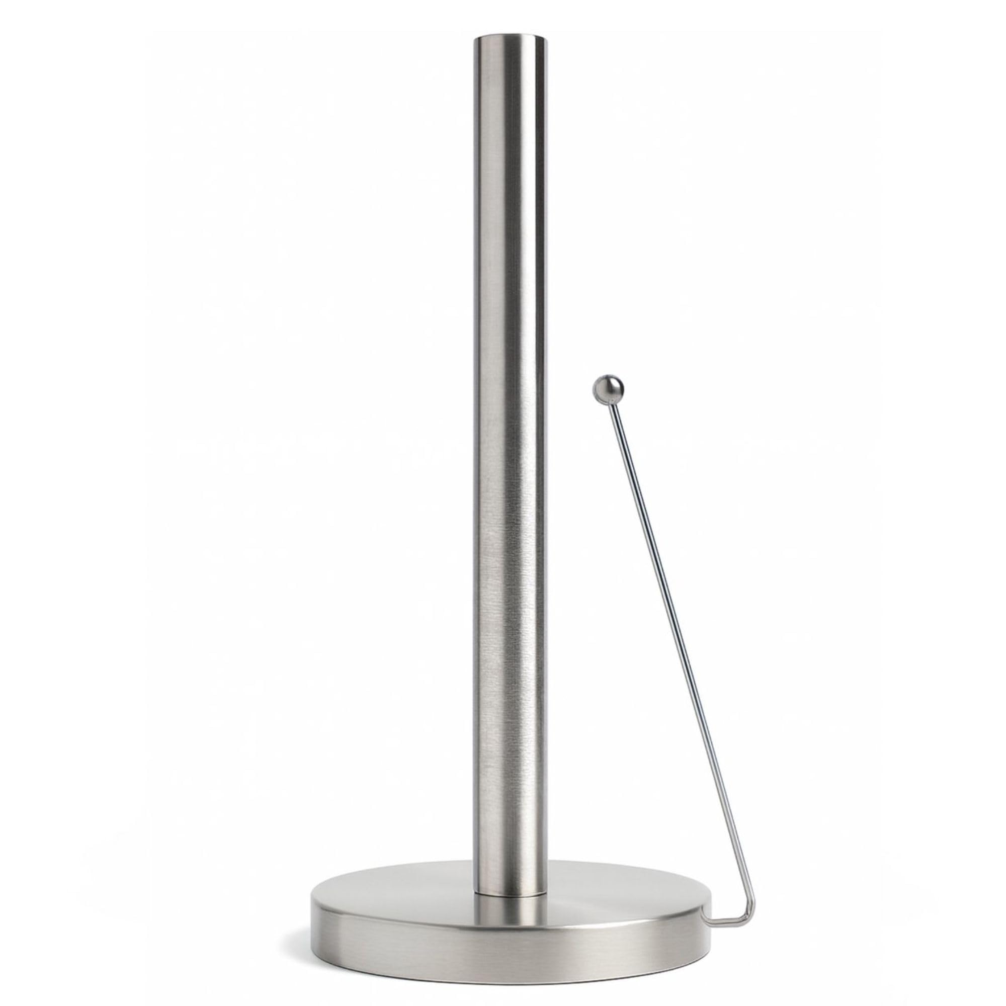 Minismus Porta Rotolo da Cucina in Acciaio Inox, Argento