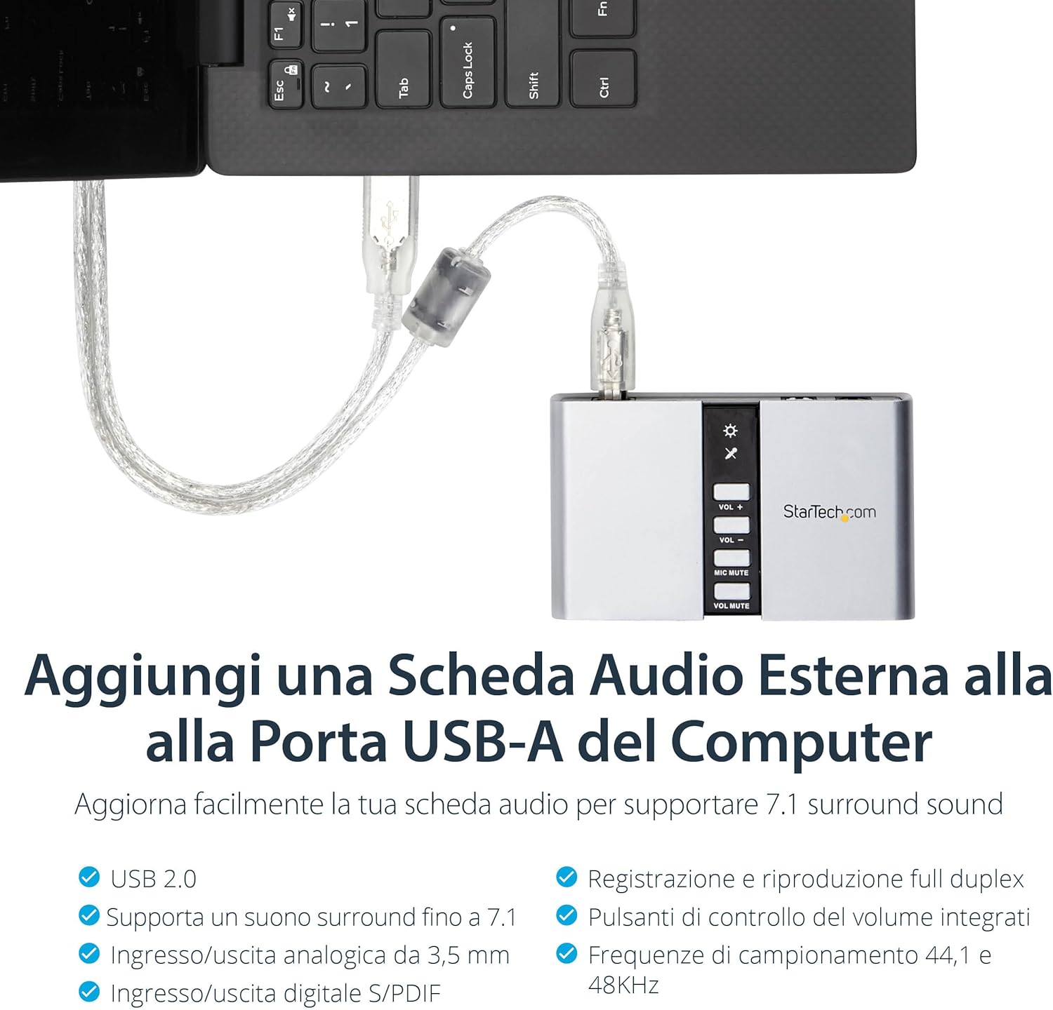 Startech.com Scheda Audio Esterna USB 7.1 - immagine 2