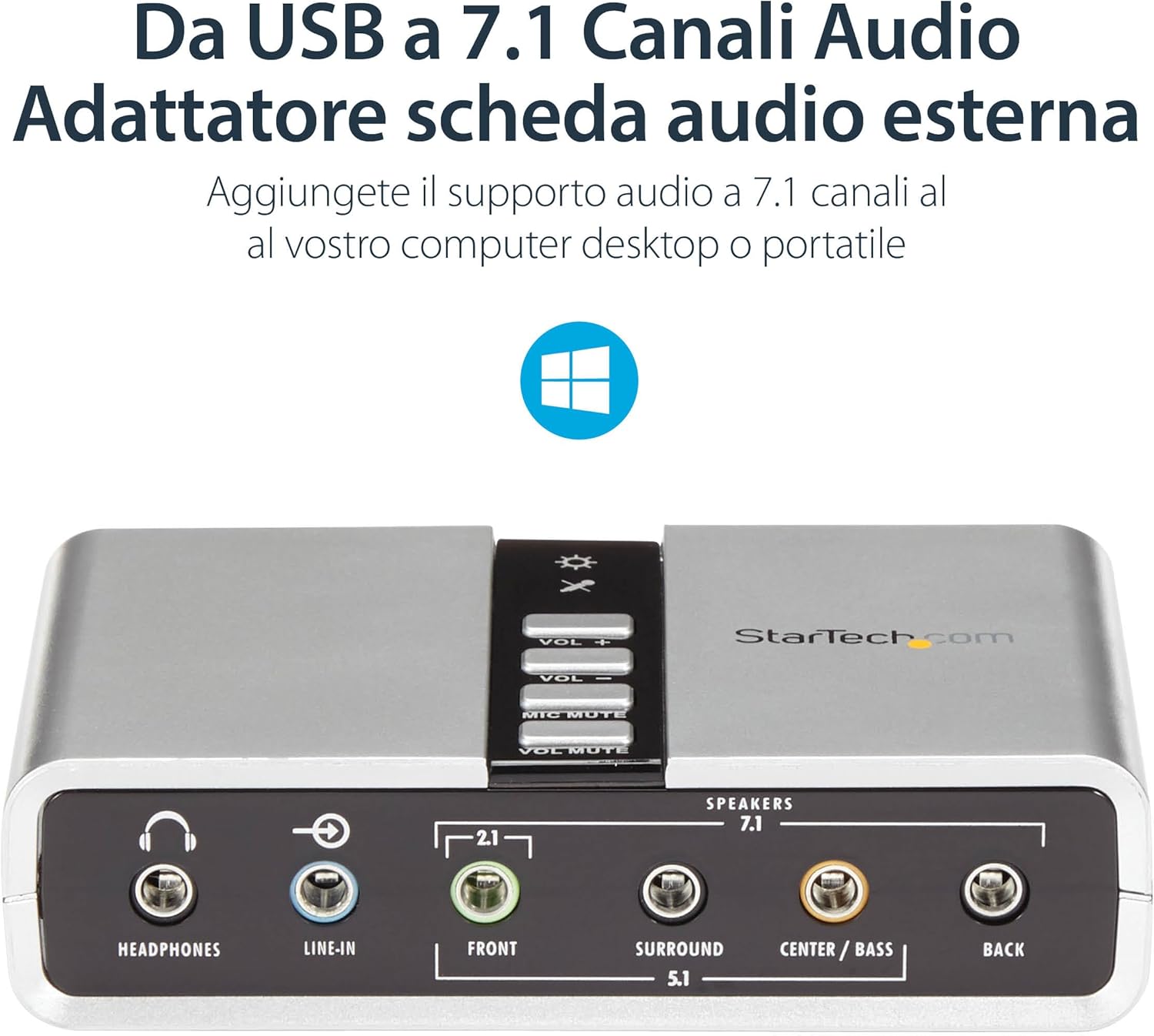 Startech.com Scheda Audio Esterna USB 7.1 - immagine 5