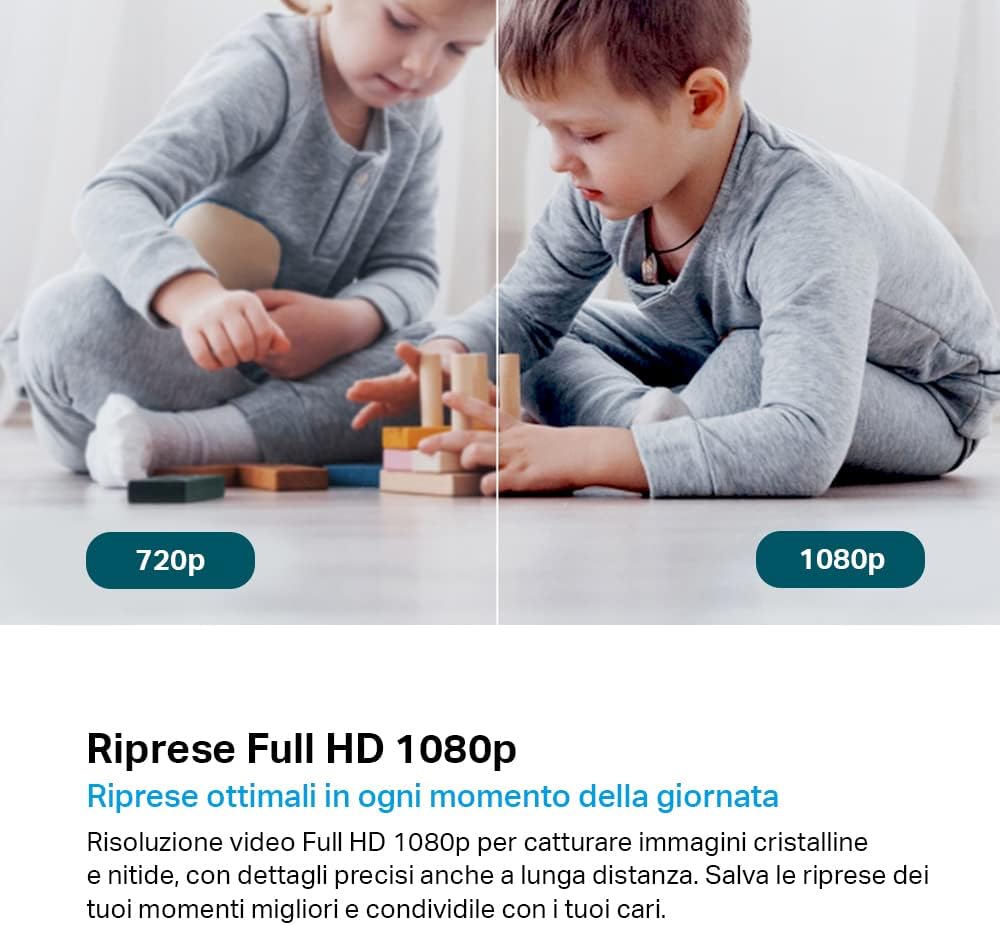 Tapo C200 Telecamera Wi-Fi Interno FHD 360° - immagine 3