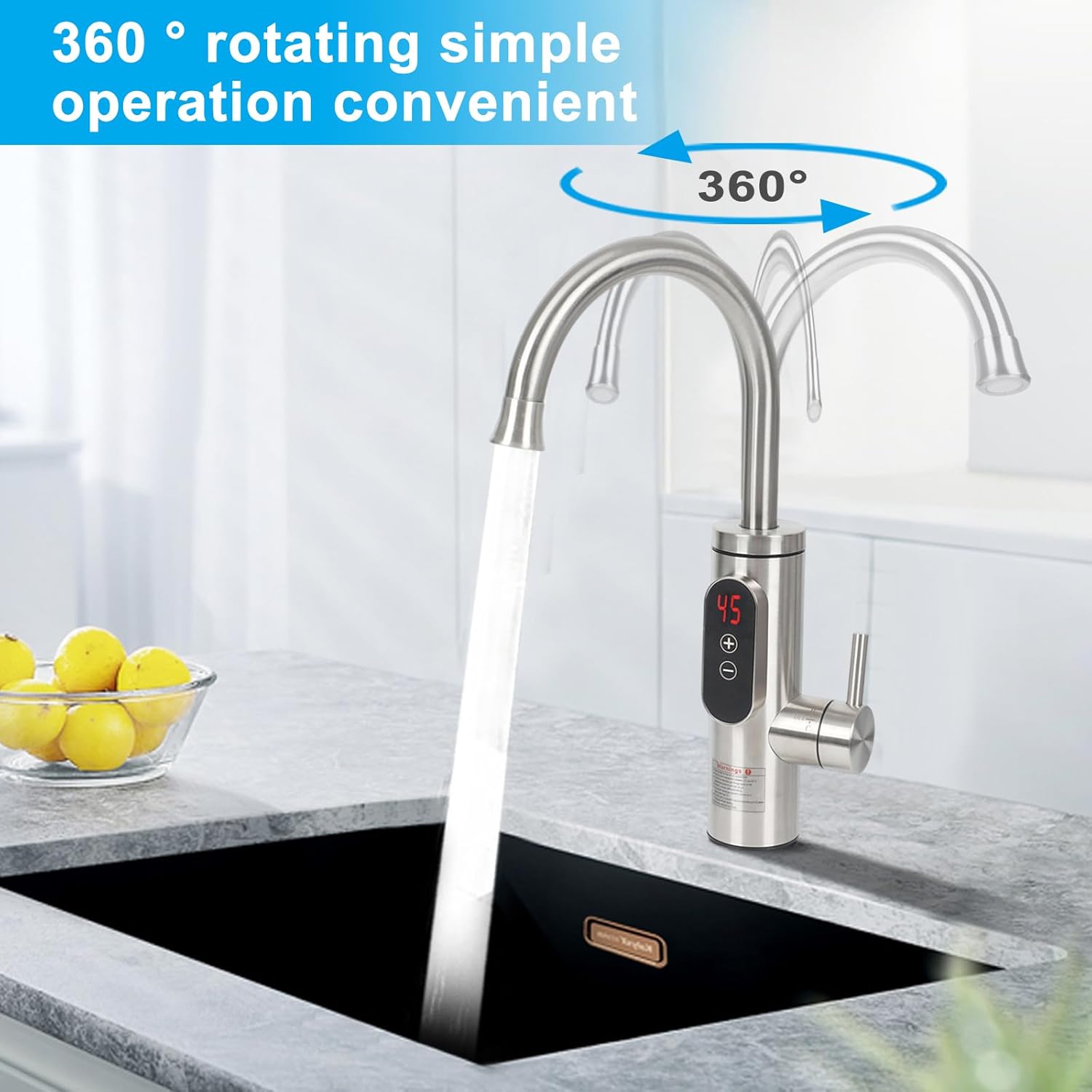 Ceiever Rubinetto Elettrico con Scaldabagno Istantaneo - immagine 4