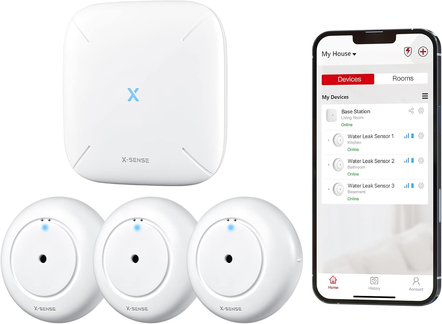 X-sense SWS54 - Rilevatore di Perdite d'Acqua Wi-Fi