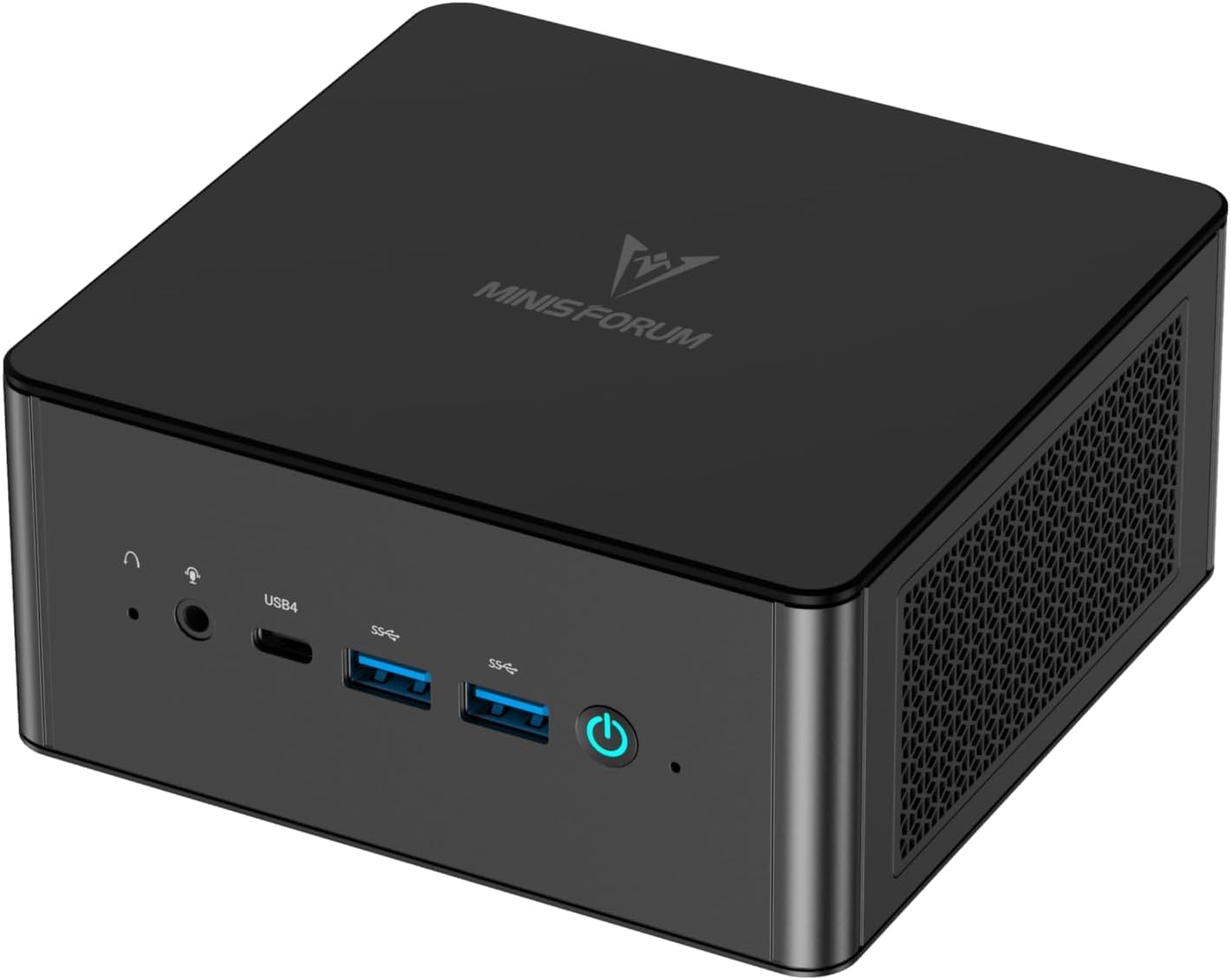 MINISFORUM UM890 Pro Mini PC, processore AMD Ryzen 9 8945HS, 8 core/16 thread fino a 5,2 GHz, scheda grafica AMD Radeon 780M, versione barebone senza RAM/SSD/OS, HDMI/DP/USB4 × 2, RJ45 2,5 G × 2