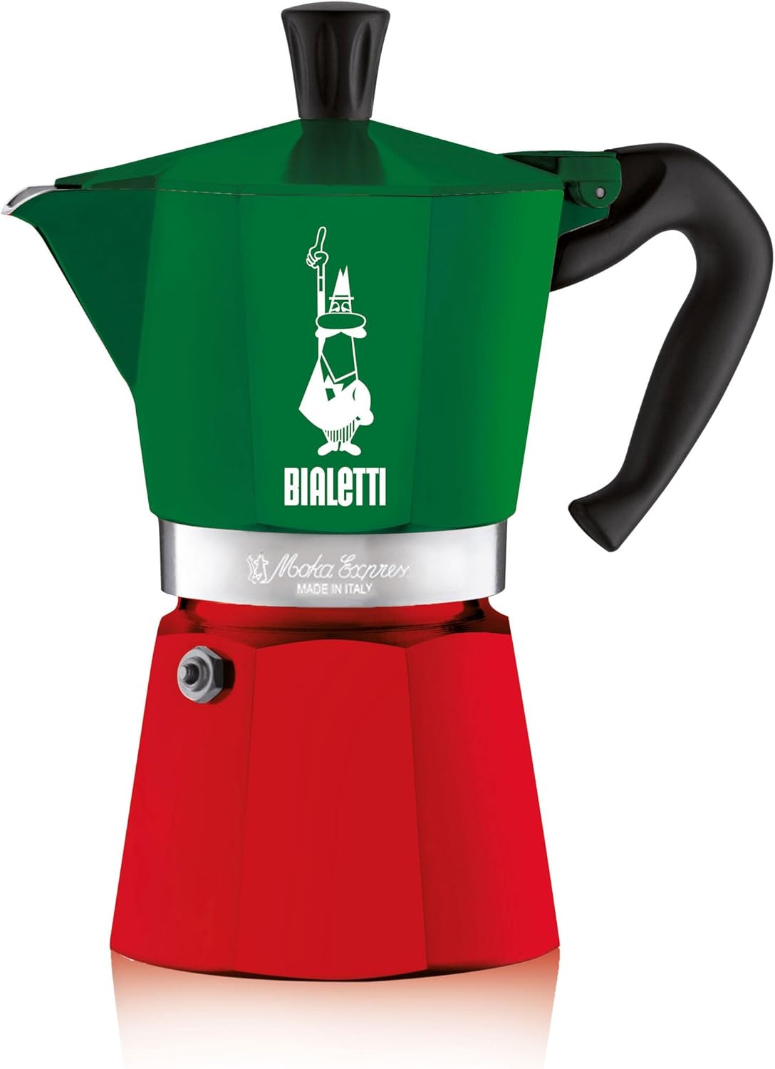 Bialetti Caffettiera Moka Express Tricolore 6 Tazze - immagine 1