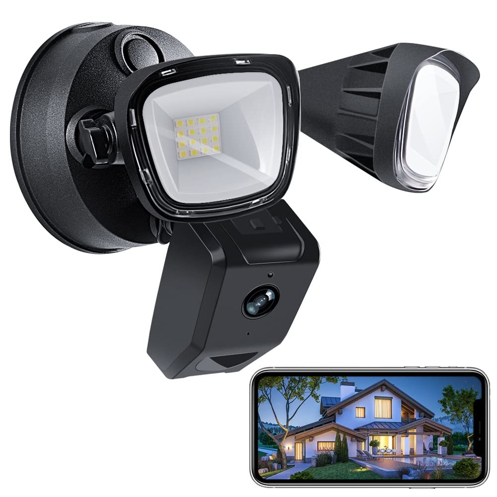 Willcrew - Luci di Sicurezza HD Floodlight Cam 3000LM