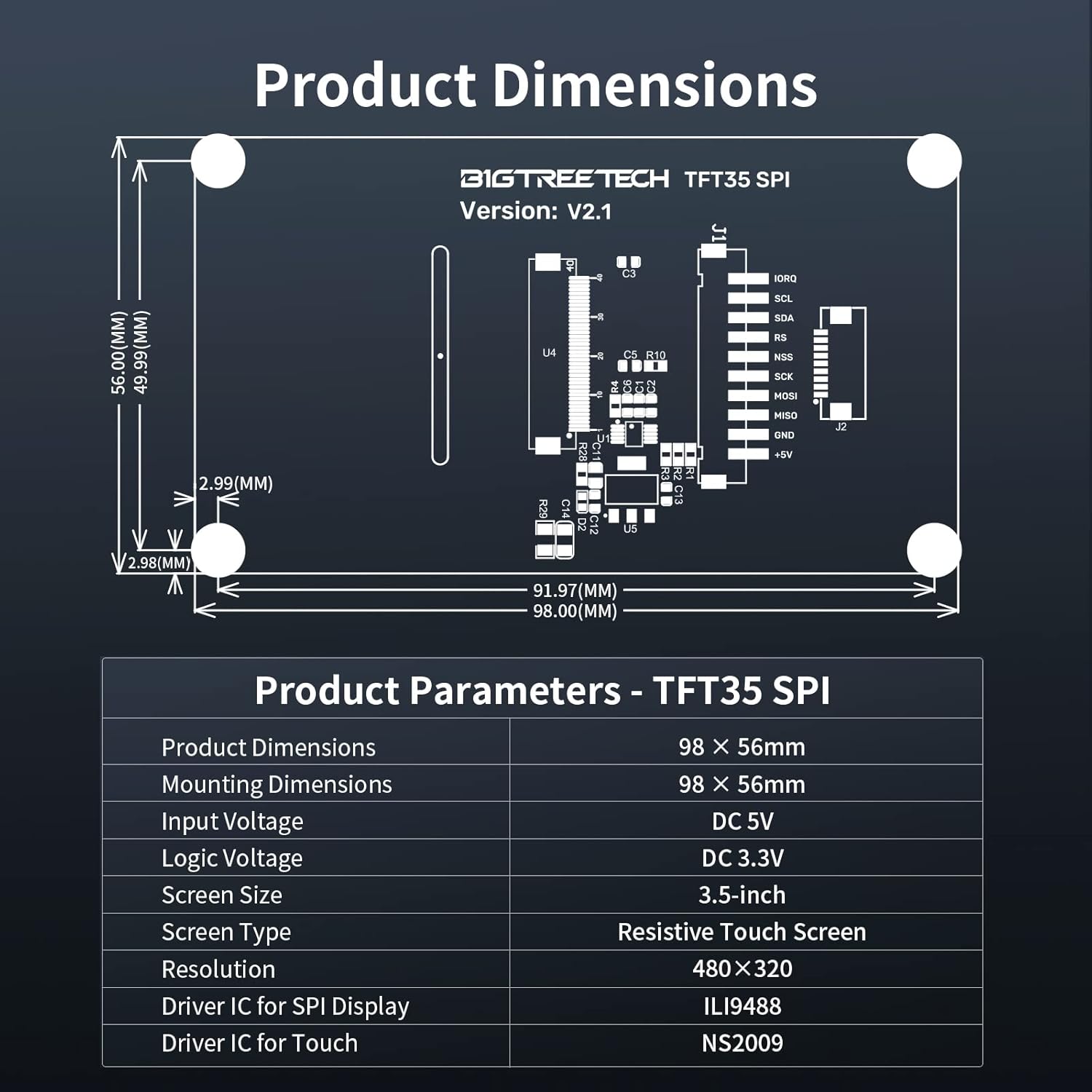 BIGTREETECH TFT35 SPI V2.1 Pannello di Controllo Intelligente - immagine 6