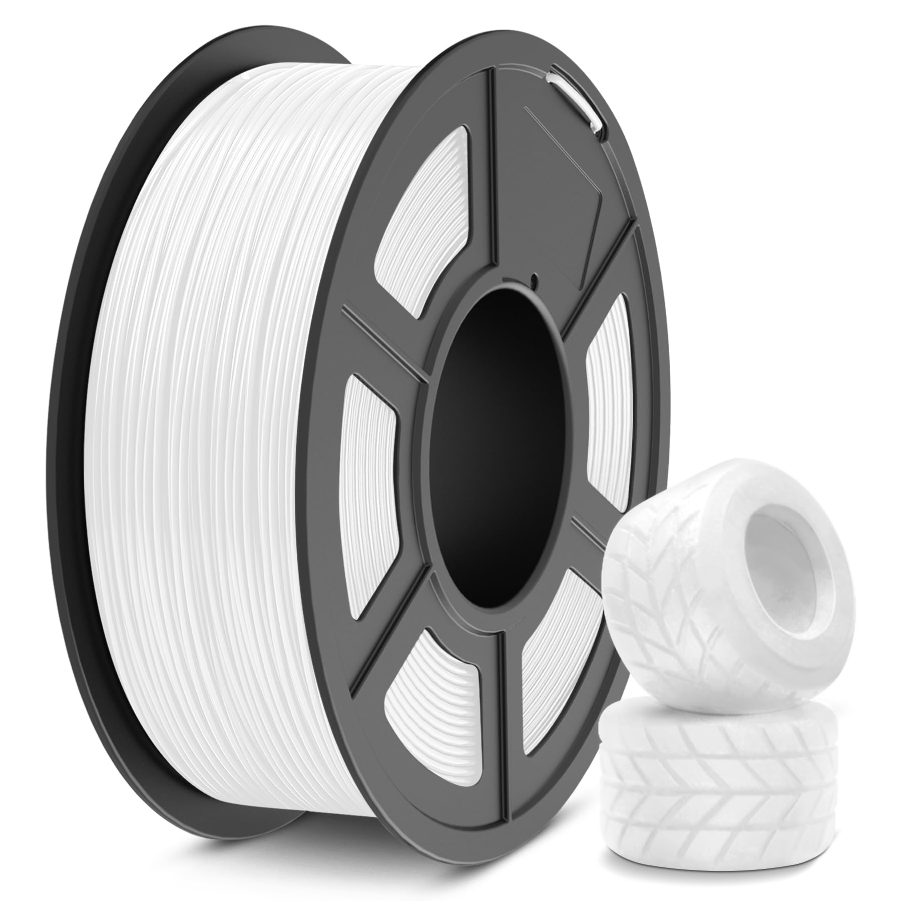 SUNLU TPU Filamento 1.75mm Alta Velocità 1KG, Bianco