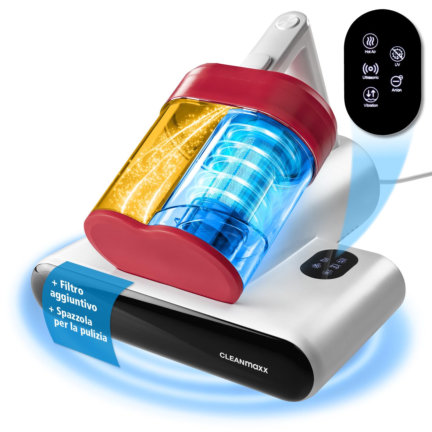 Cleanmaxx Aspirapolvere Anti-Acari con Luce UV-C