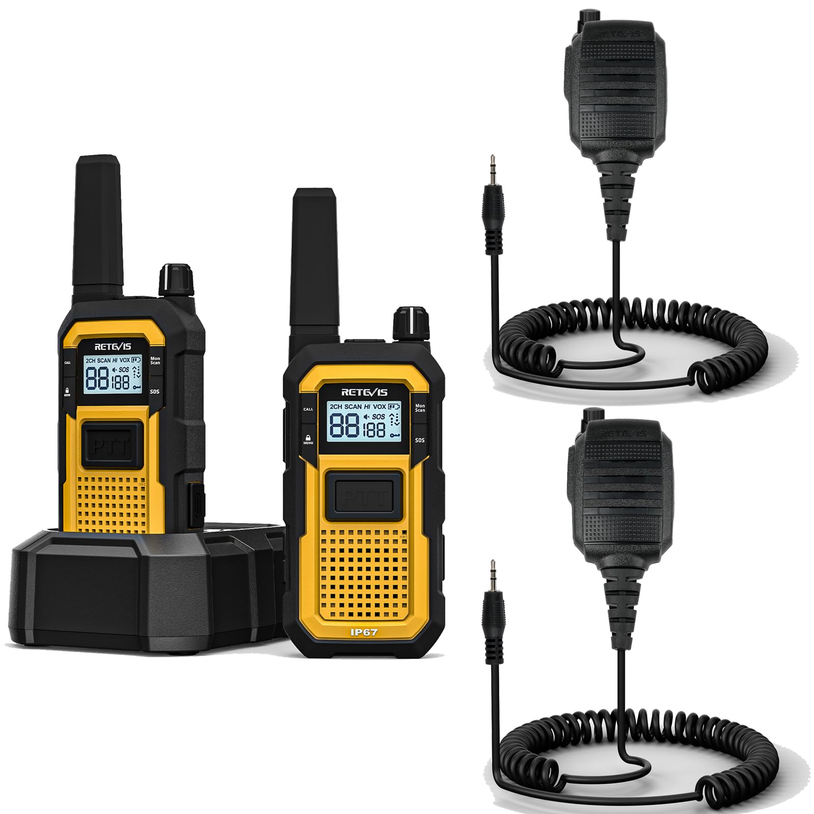 Retevis RB648 Walkie Talkie IP67 2000 mAh (2 Pezzi)