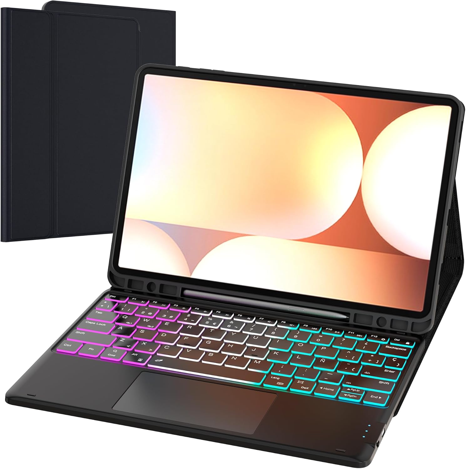 Custodia con Tastiera per Samsung Galaxy Tab S9 FE+/S9+/S10+ - immagine 1