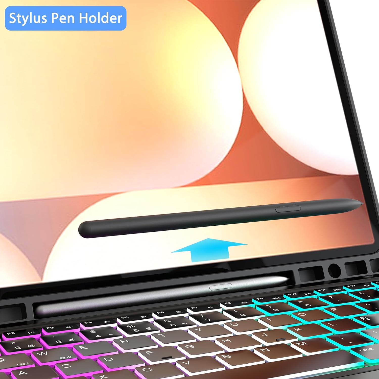 Custodia con Tastiera per Samsung Galaxy Tab S9 FE+/S9+/S10+ - immagine 8