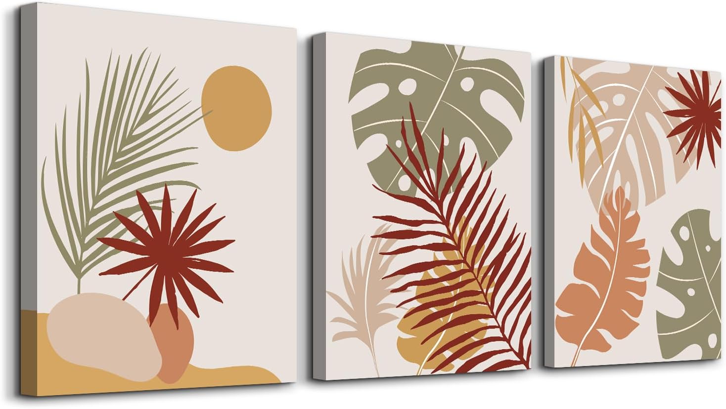 hyidecorart Quadri Boho Astratti Foglia Verde Salvia