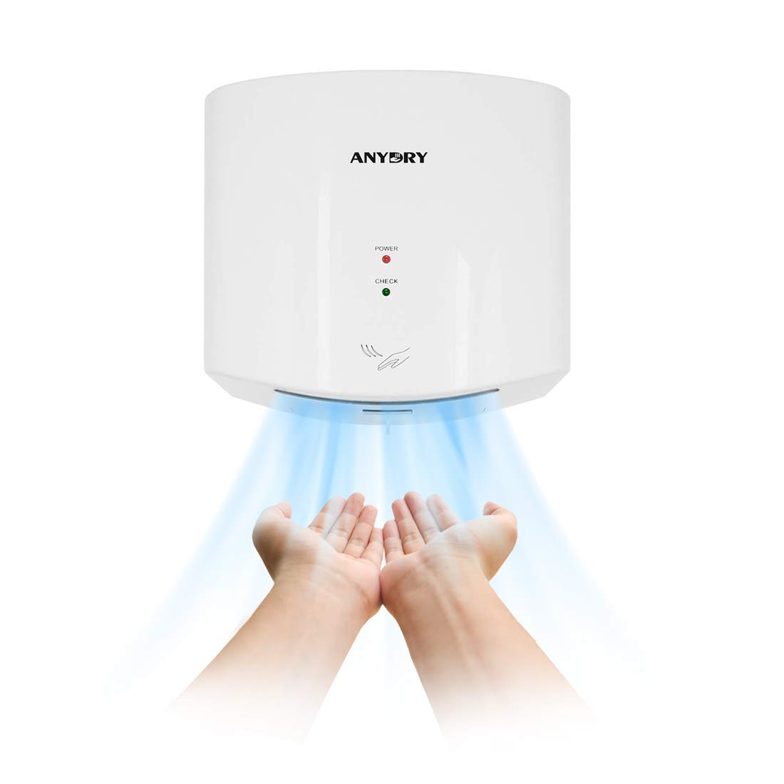 anydry 2630S Asciugamani Elettrico con Fotocellula, Bianco