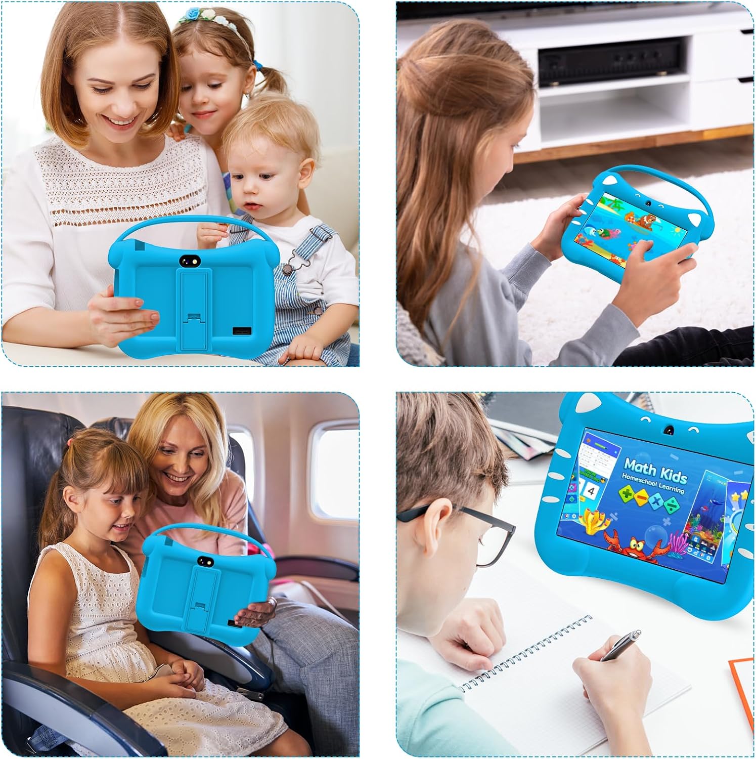 Ascrecem Tablet Android 7 Pollici per Bambini, Blu - immagine 6