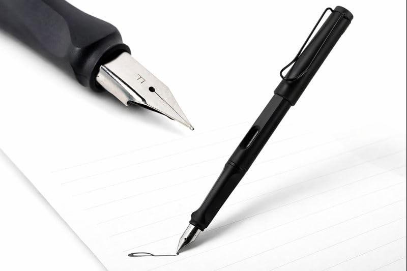 Penna Stilografica Elegante, con pennino in Acciaio Inox, Scrittura Fluida e Precisa Senza Sforzo, Ricaricabile con 5 Cartucce Incluse, Design Ergonomico e Idea Regalo Raffinata