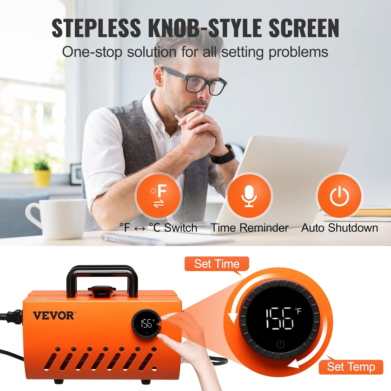 Vevor Pressa a Caldo Portatile per Tazze 620W - immagine 4