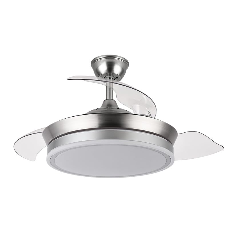 Ventilatore a Soffitto 72W 6120lm, Nichel