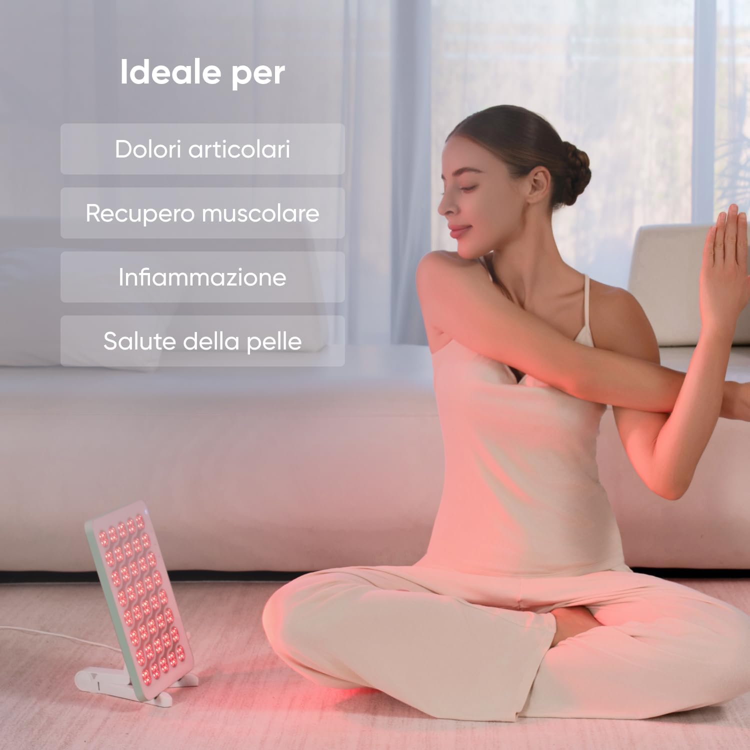 Nanoleaf Pannello Terapia Luce Rossa Viso e Corpo - immagine 4
