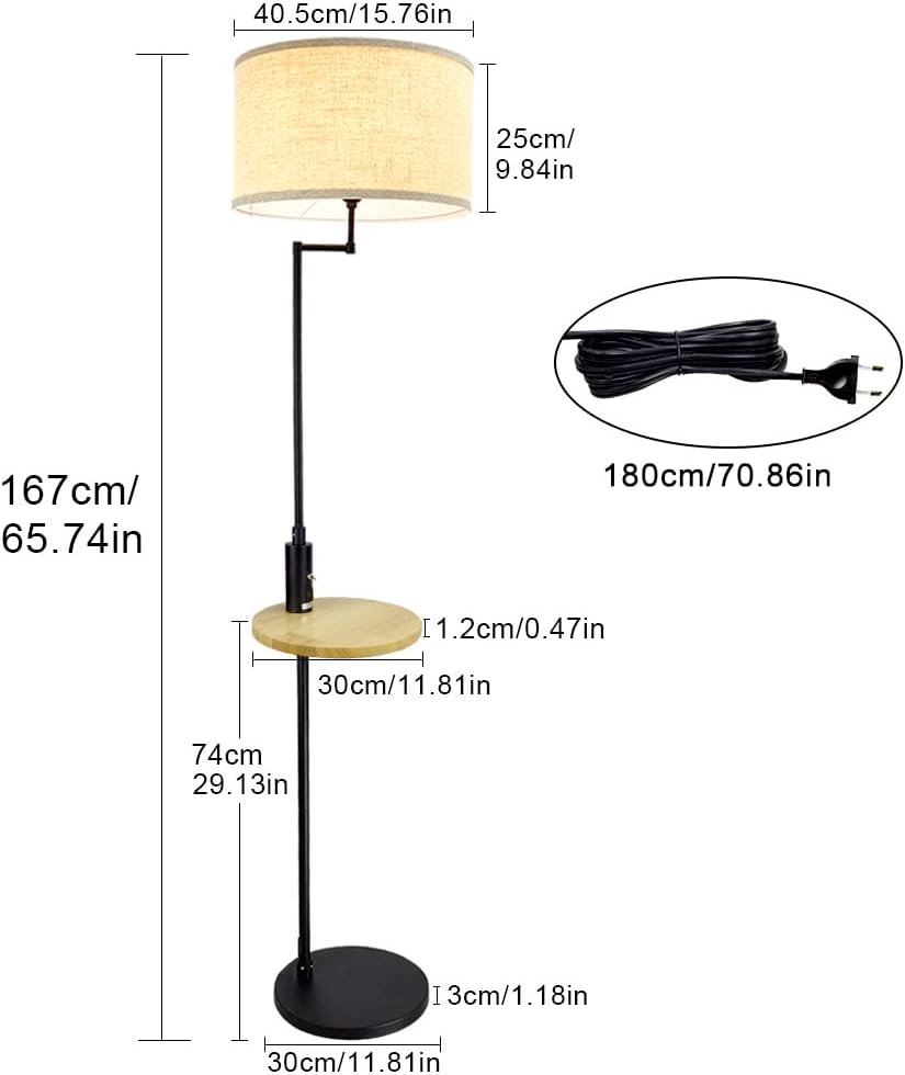 Depuley Lampada da Terra E27 Moderna con Interruttore a Pedale - immagine 3