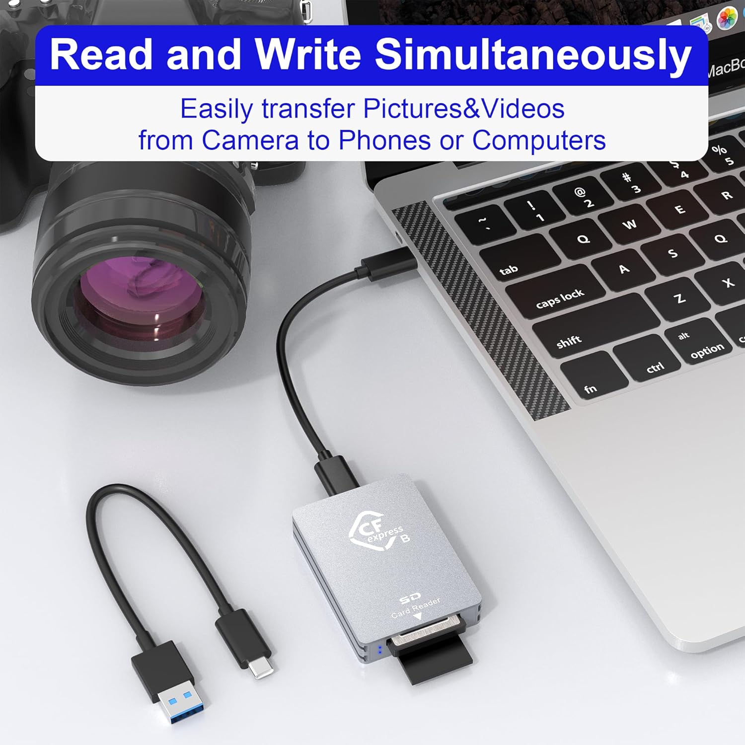 Lettore di Schede CFexpress/SD USB C 10Gbps - immagine 7