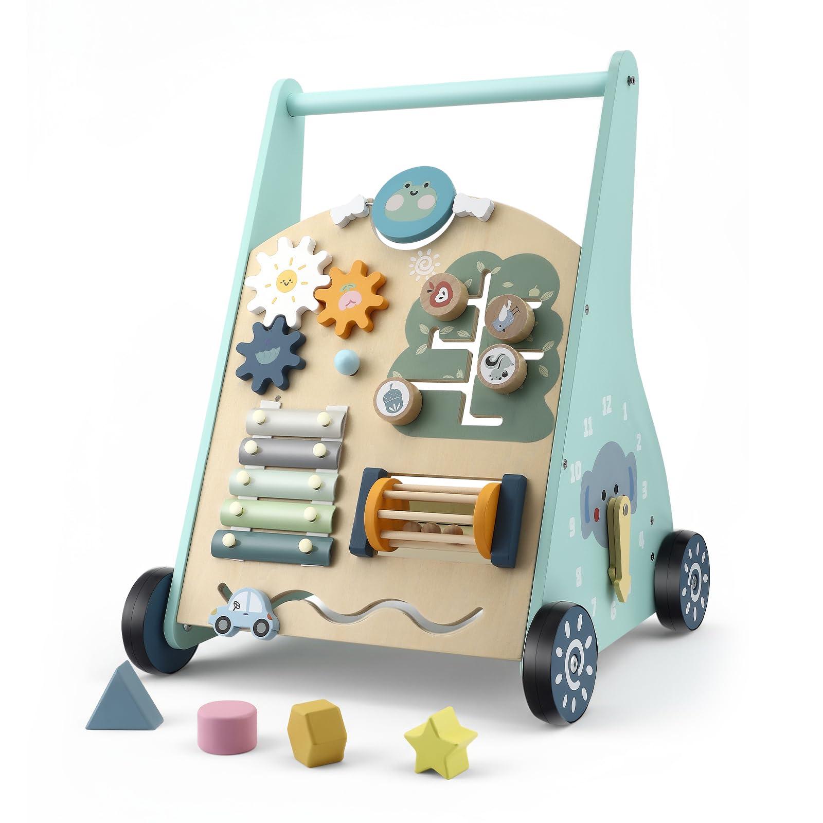 Girello in Legno Multifunzionale con Giocattolo Montessori