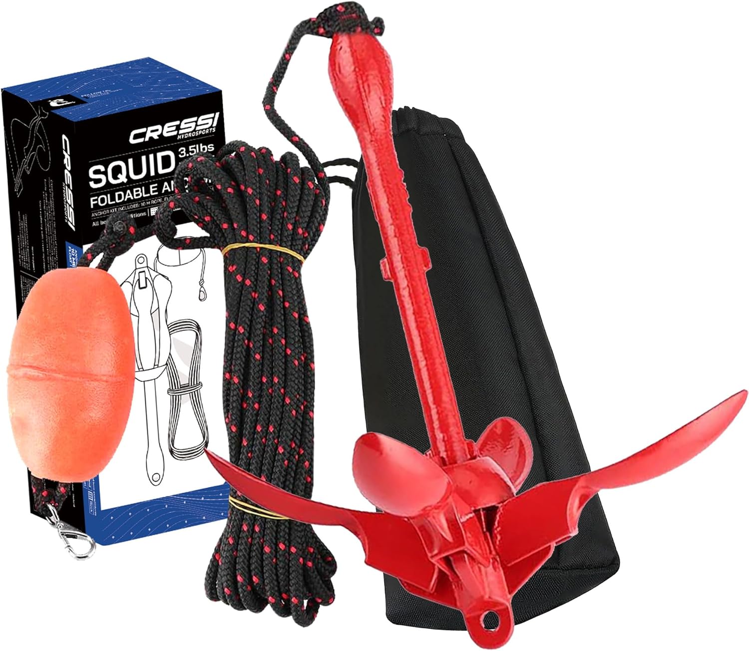 SQUID FOLDABLE ANCHOR SET RED 3.5 LBS - immagine 1