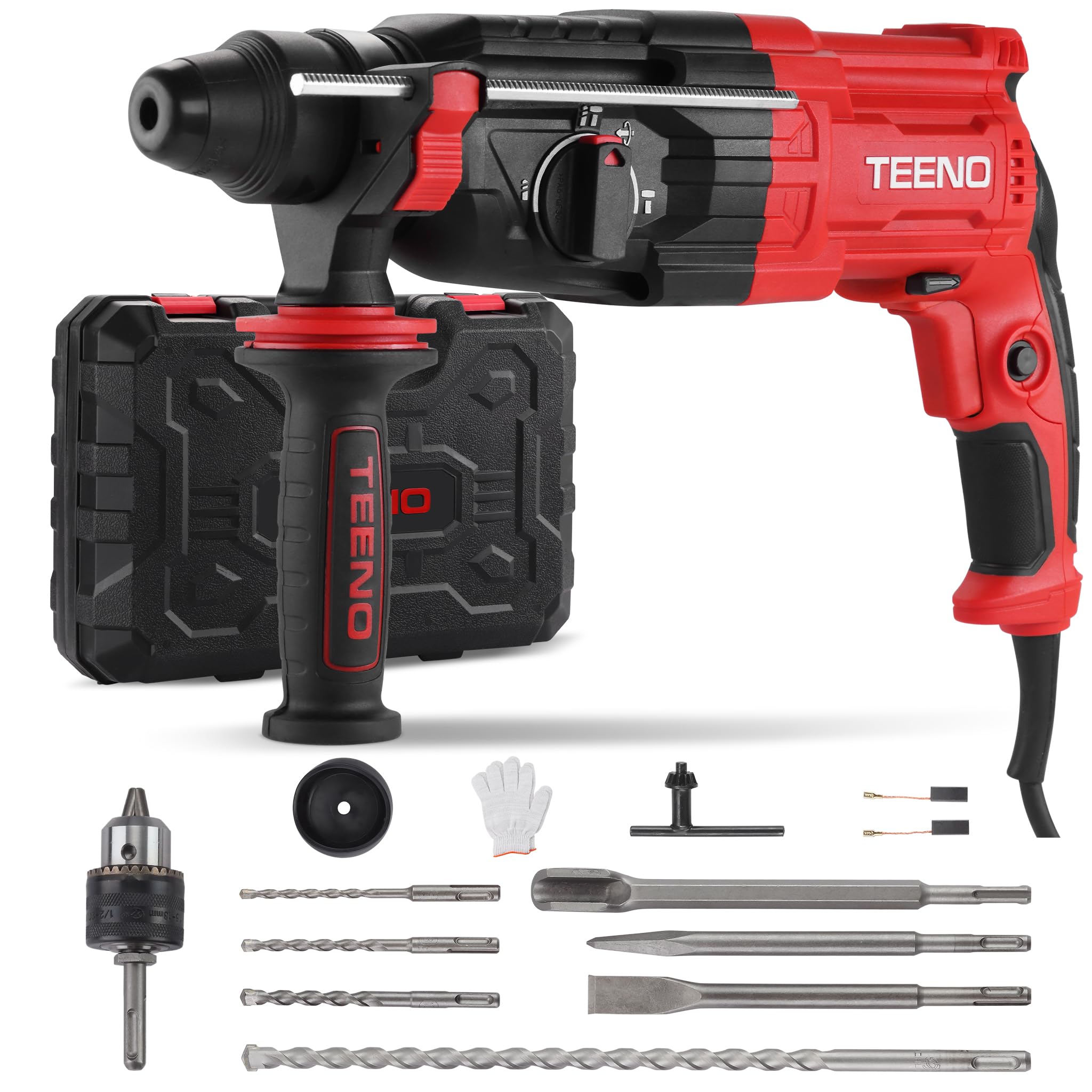 Teeno Martello Perforatore SDS Plus 950W con 17 Accessori
