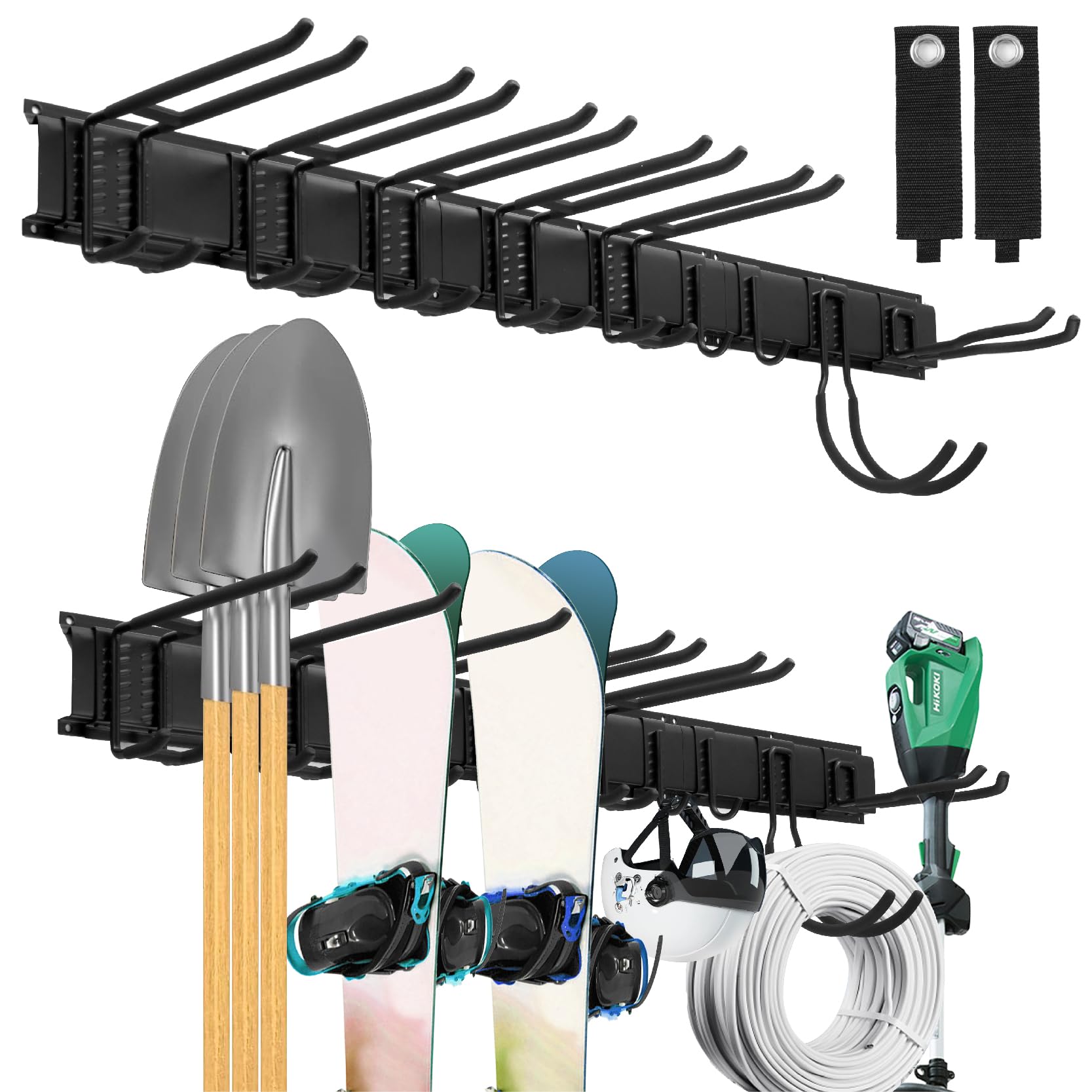 Garage Tool Manager Staffa a Parete con 9 Ganci