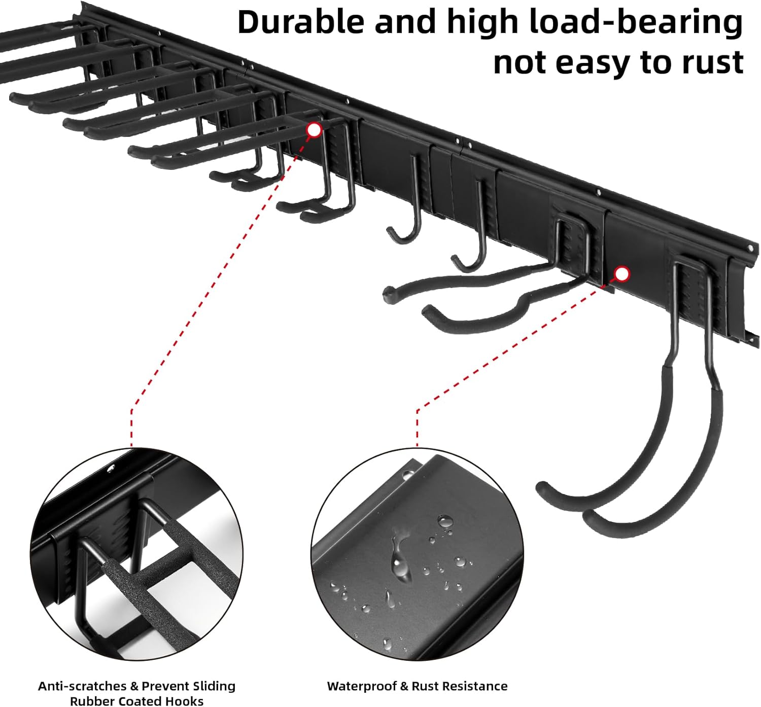 Garage Tool Manager Staffa a Parete con 9 Ganci - immagine 3
