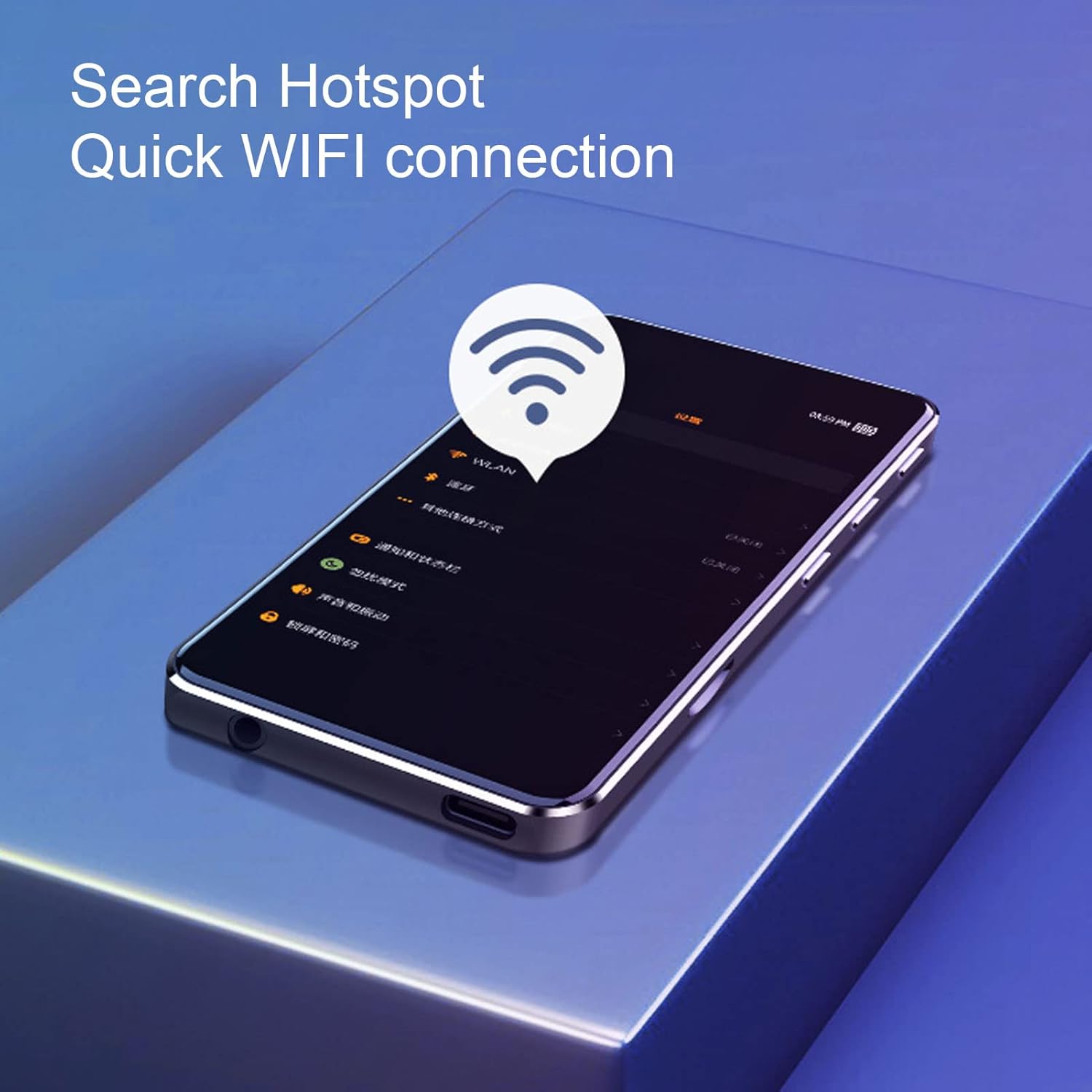 Lettore MP3 WiFi Bluetooth Touchscreen IPS 3.8", 128GB - immagine 3