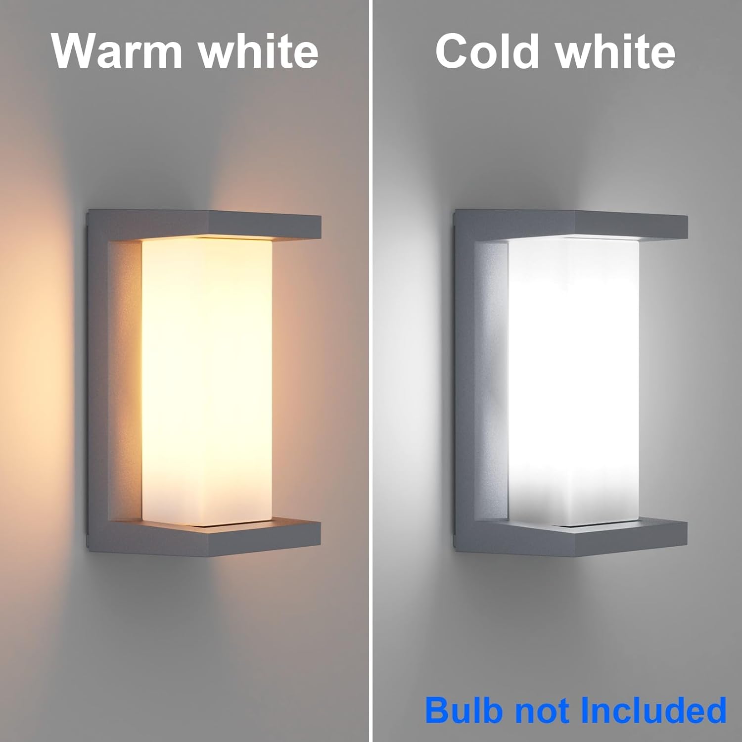 Klighten 2 Lampade da Parete E27 per Esterni, Antracite - immagine 2