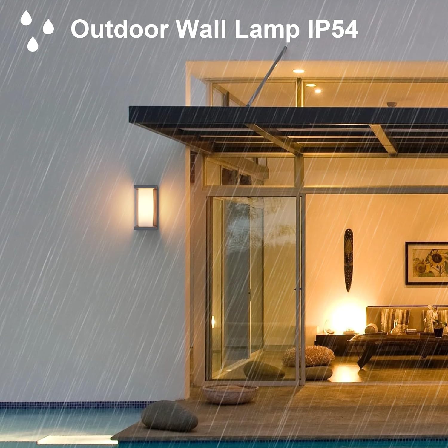 Klighten 2 Lampade da Parete E27 per Esterni, Antracite - immagine 4