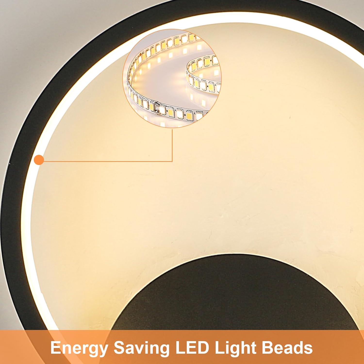 Applique da Parete LED Interno 12W 2 Pezzi, Nero - immagine 7