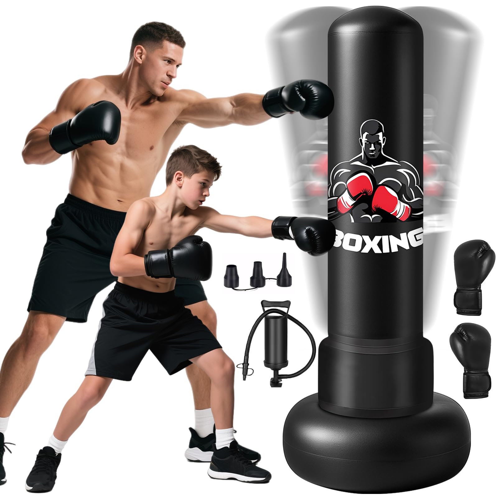Sacco da Boxe da Terra Gonfiabile 180cm
