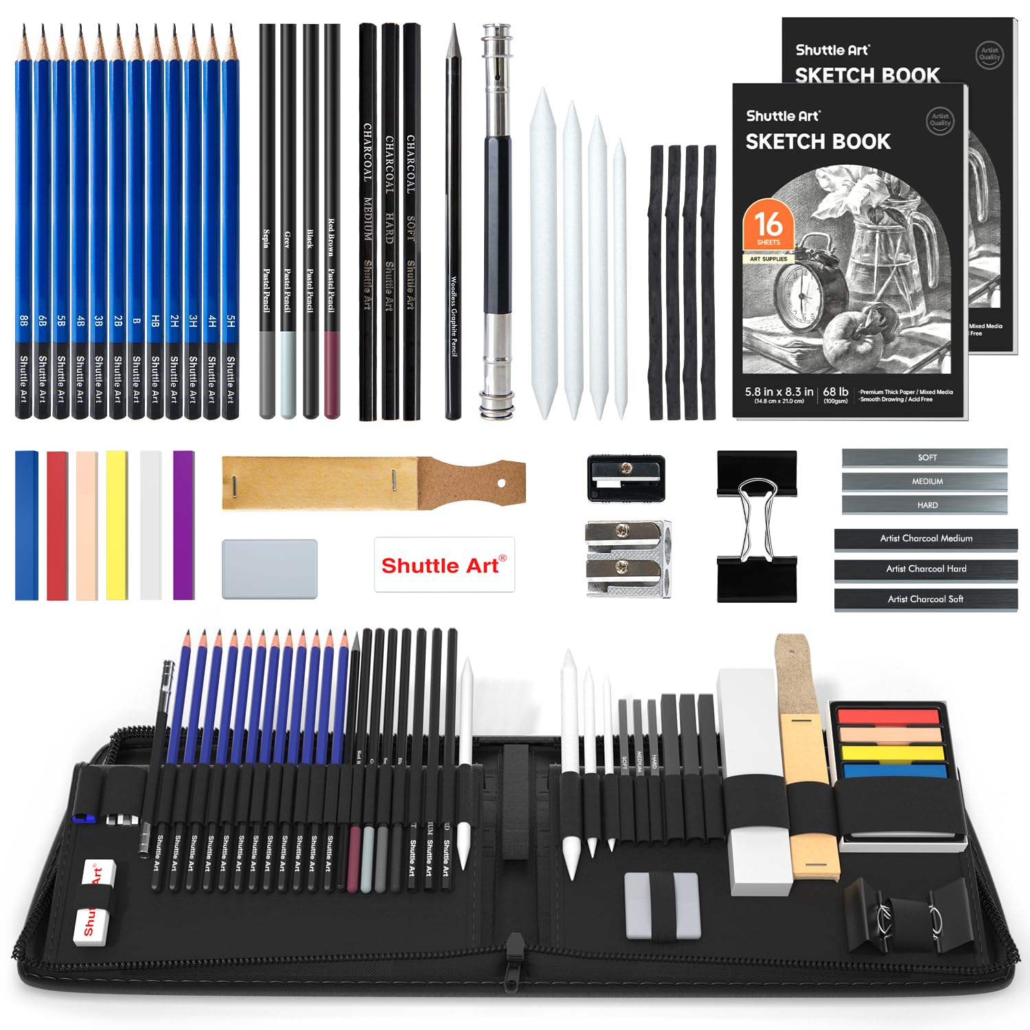 Shuttle Art Kit Disegno Professionale 52 Pezzi