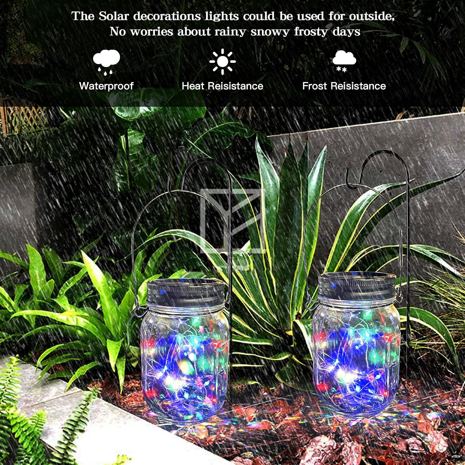 Xvz Lanterna Solare per Esterni (6 pezzi), Multicolore - immagine 2