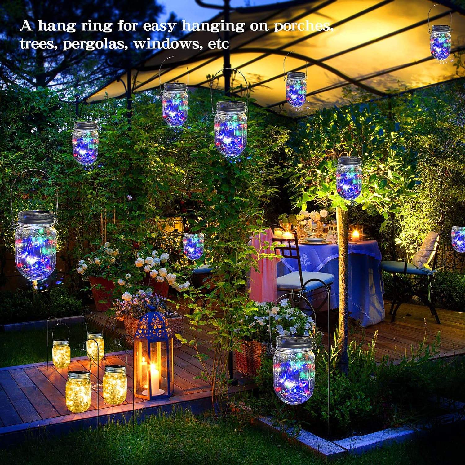 Xvz Lanterna Solare per Esterni (6 pezzi), Multicolore - immagine 4