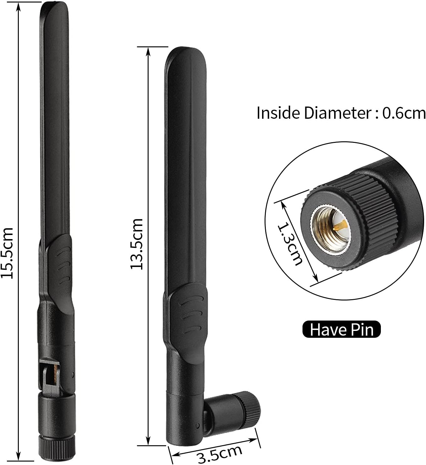 Bingfu Antenna 4G LTE SMA Maschio 8 dBi (2 Pezzi) - immagine 5