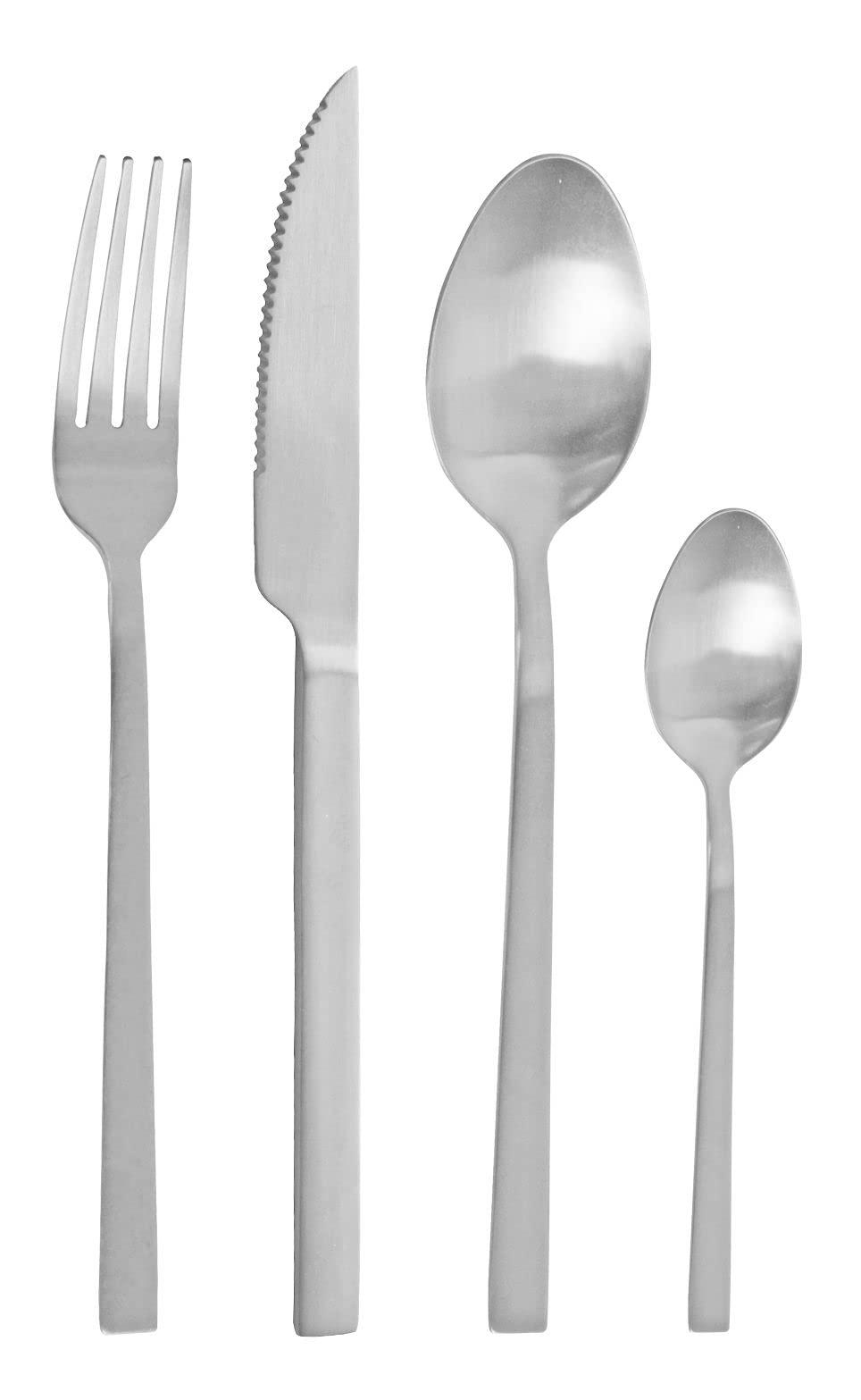 Pintinox Set da 24 Posate Serie Lucky Satinato, Acciaio Inox Nichel free