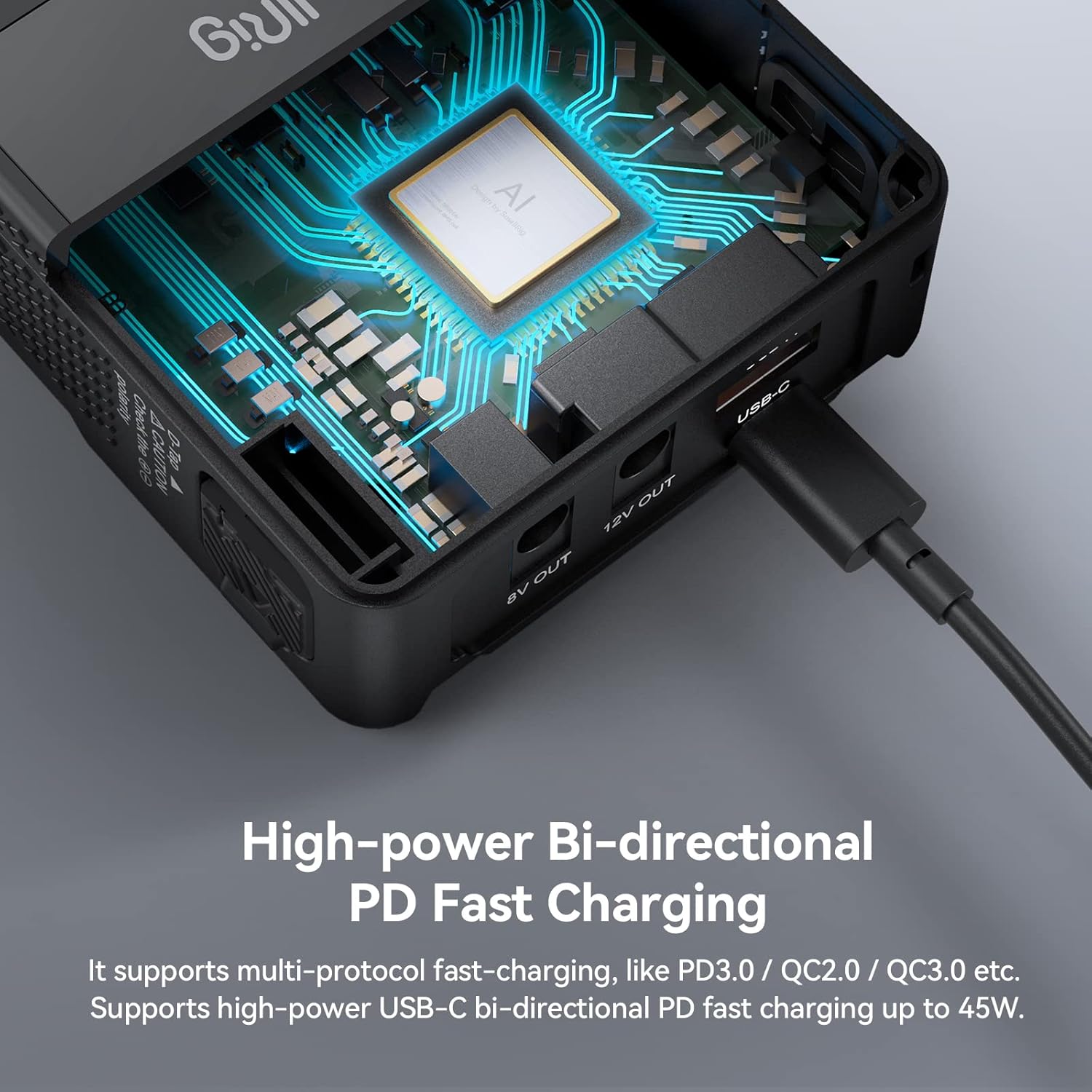 Smallrig VB50 Batteria V Mount 3400 mAh con Display OLED - immagine 3