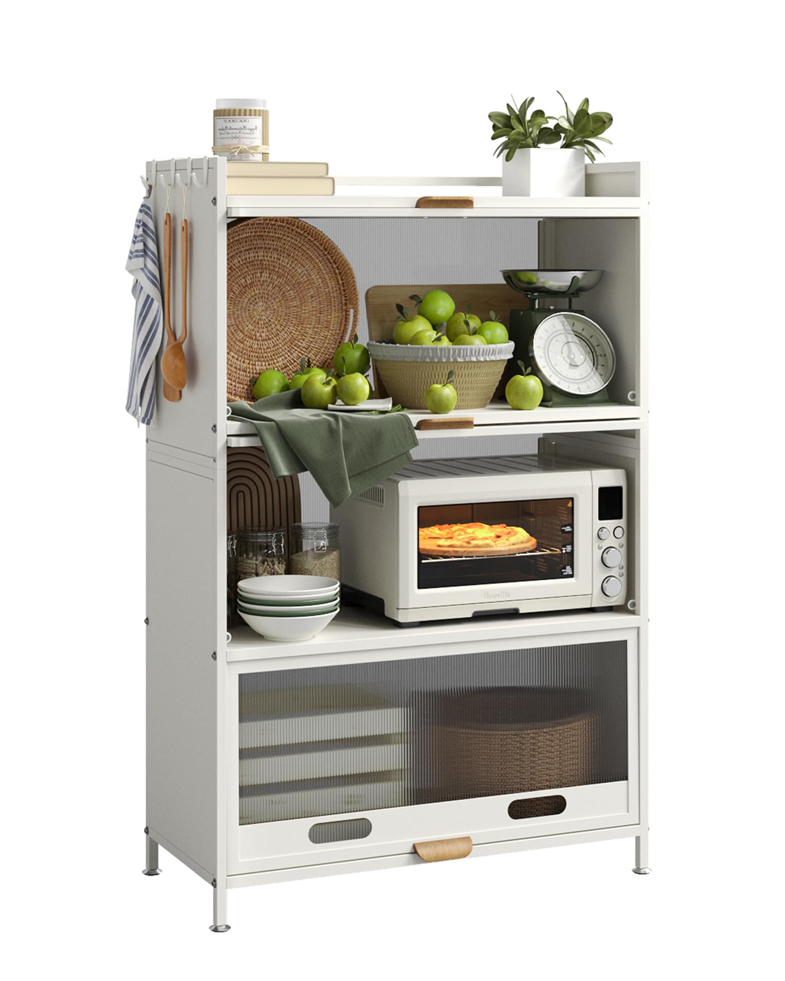 Netel Scaffale Cucina Inossidabile 4 Livelli Bianco