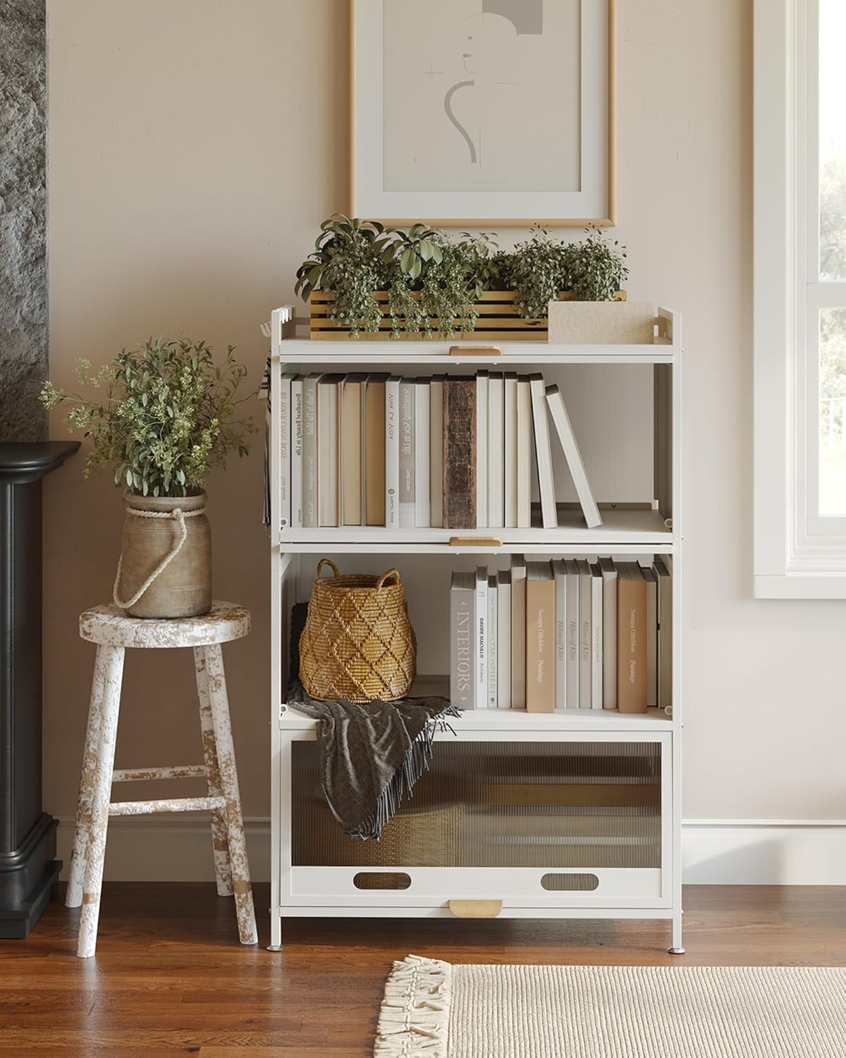 Netel Scaffale Cucina Inossidabile 4 Livelli Bianco - immagine 2