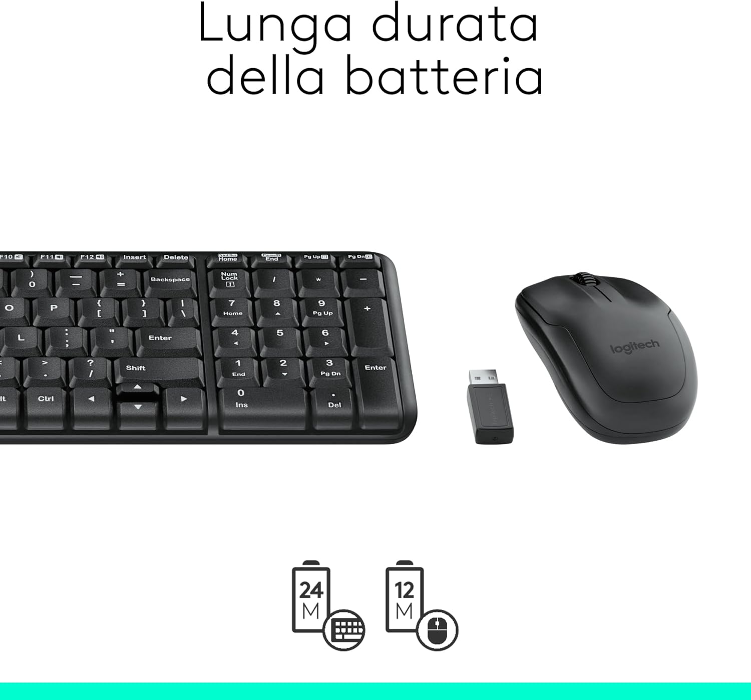 Logitech MK220 Combo - Tastiera e Mouse Wireless Compatti - immagine 7